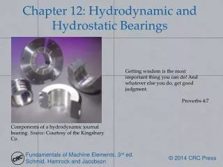 Chapter 12: Hydrodynamic and Hydrostatic Bearings