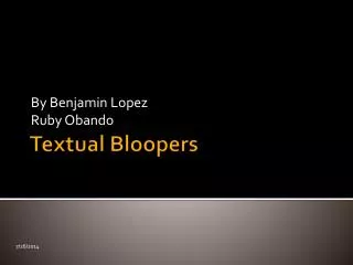 Textual Bloopers