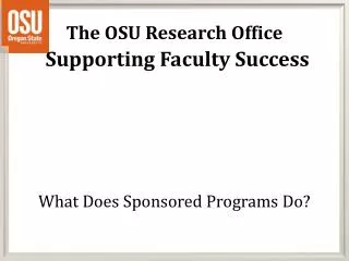 The OSU Research Office