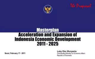 Masterplan Acceleration and Expansion of Indonesia Economic Development 2011 - 2025