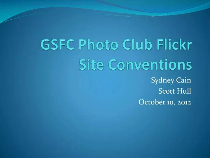 gsfc photo club flickr site conventions