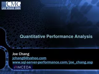 Quantitative Performance Analysis
