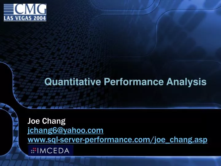 quantitative performance analysis