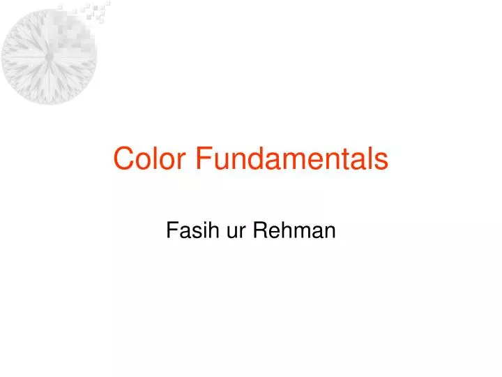 color fundamentals