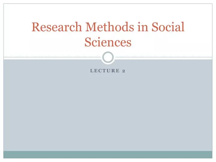 ppt on research methodology in social sciences