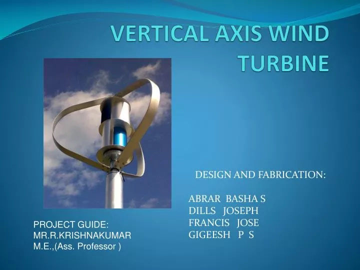 vertical axis wind turbine