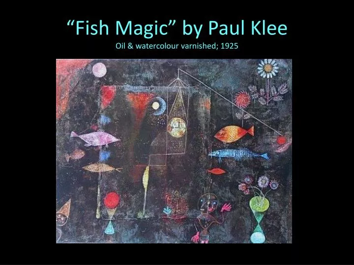 fish magic by paul klee oil watercolour varnished 1925