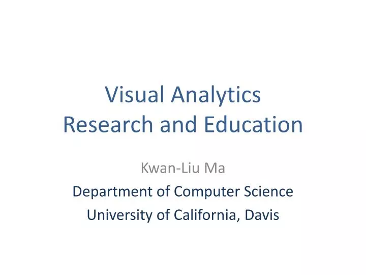 visual analytics research and education
