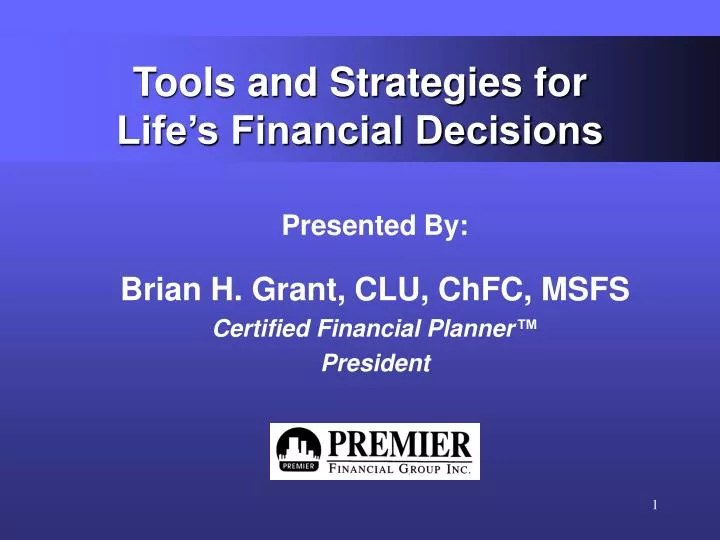 tools and strategies for life s financial decisions