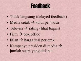 feedback