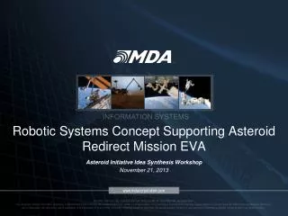 Robotic Systems Concept Supporting Asteroid Redirect Mission EVA