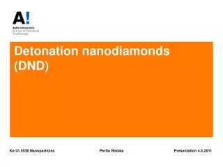Detonation nanodiamonds (DND)