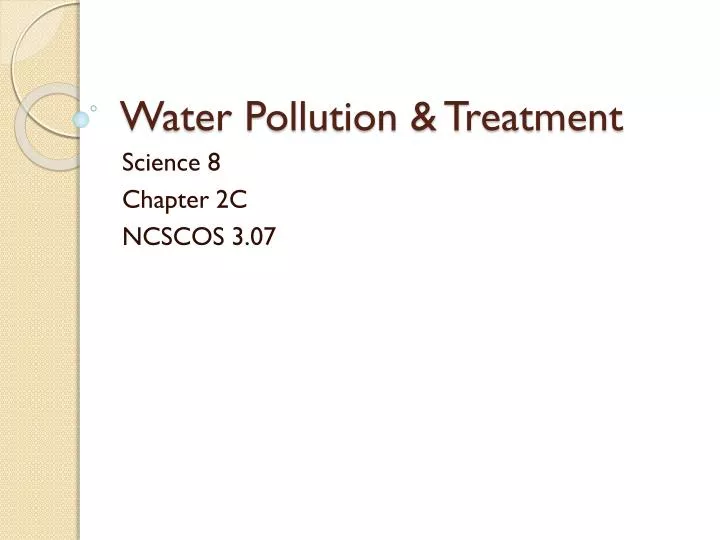 water pollution treatment