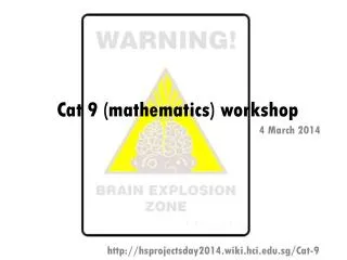 Cat 9 (mathematics) workshop