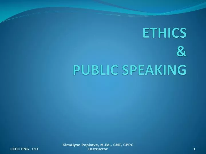ethics public speaking
