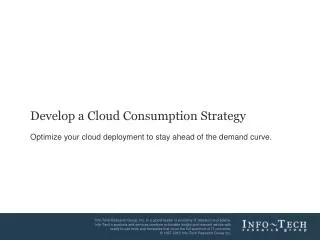 Develop a Cloud Consumption Strategy