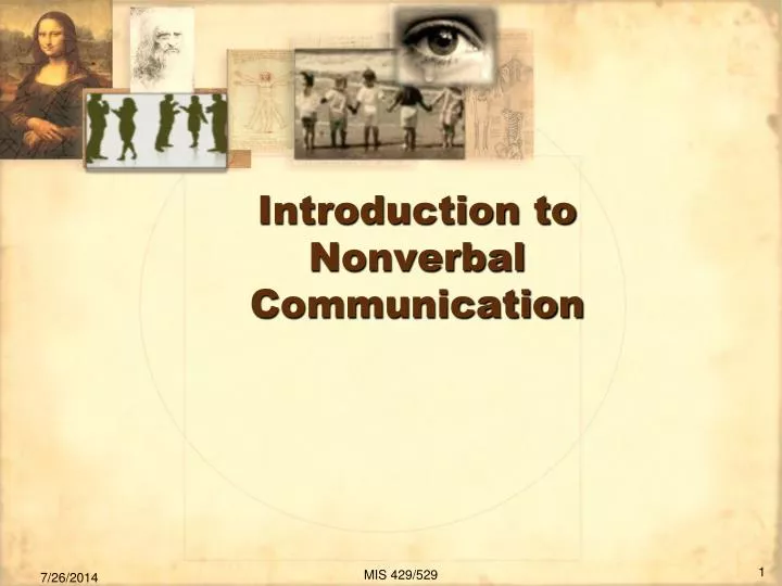 introduction to nonverbal communication