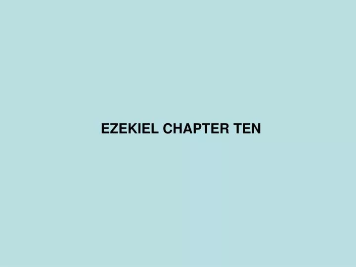 ezekiel chapter ten