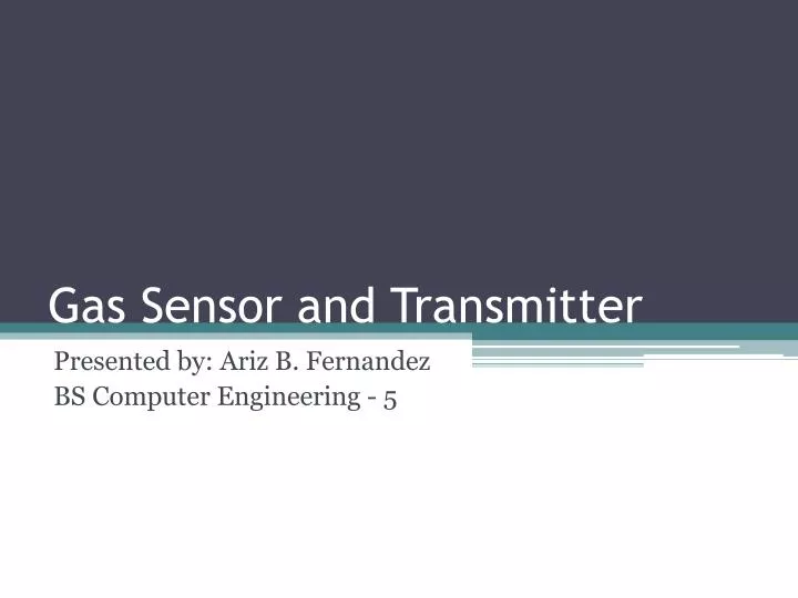 gas sensor and transmitter