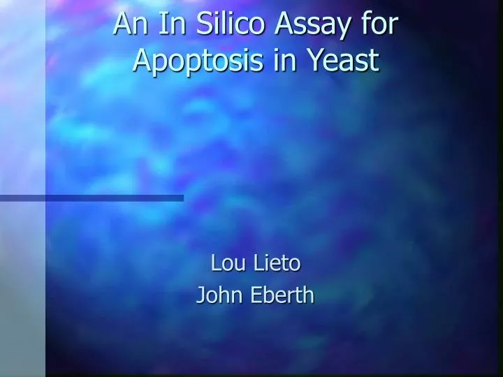 an in silico assay for apoptosis in yeast