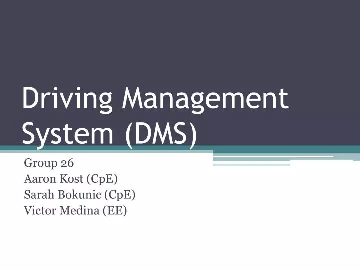 driving management system dms