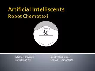 Artificial Intelliscents Robot Chemotaxi
