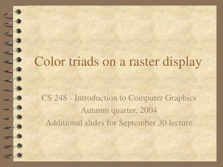 color triads on a raster display