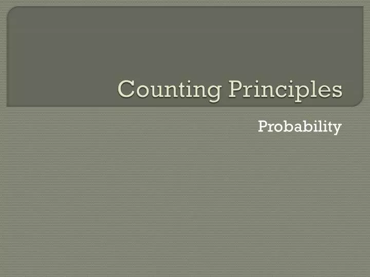 counting principles