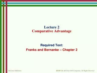 Lecture 2 Comparative Advantage