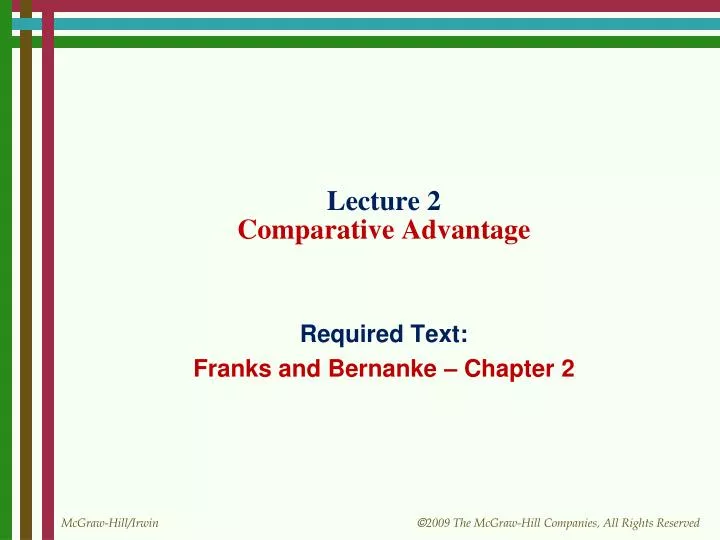 lecture 2 comparative advantage