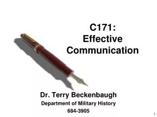 C171: Effective Communication