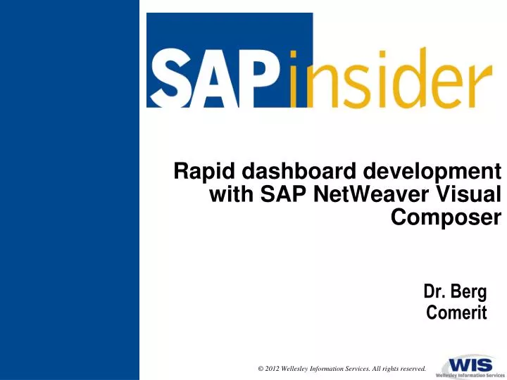 rapid dashboard development with sap netweaver visual composer