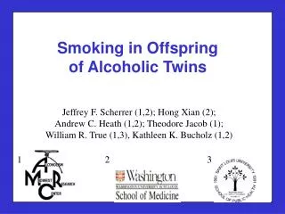 Smoking in Offspring of Alcoholic Twins