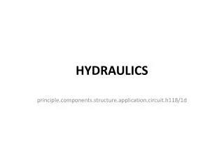 HYDRAULICS