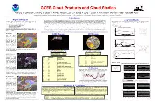 GOES Cloud Products and Cloud Studies