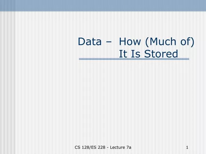data how much of it is stored
