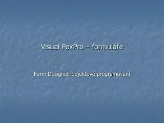 visual foxpro formul e