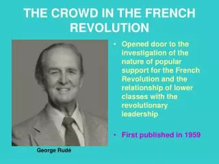THE CROWD IN THE FRENCH REVOLUTION