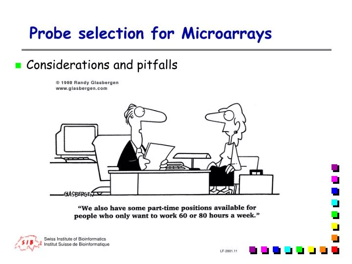 probe selection for microarrays