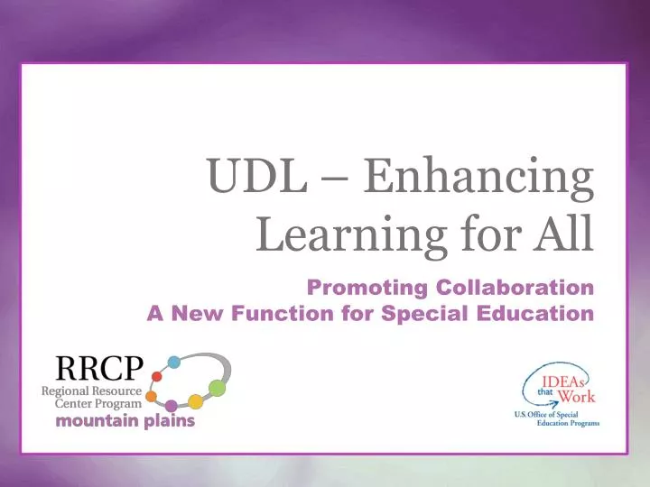 udl enhancing learning for all