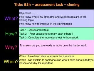 Title: B3h – assessment task – cloning