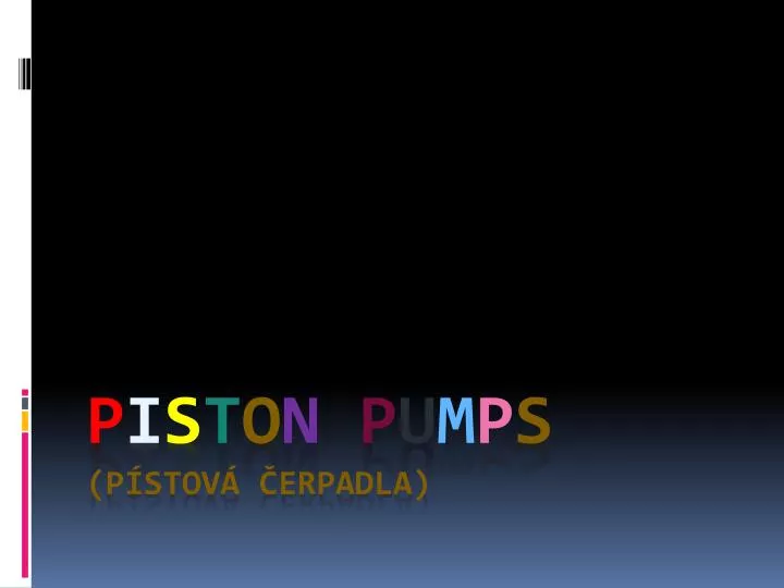 p i s t o n p u m p s p stov erpadla