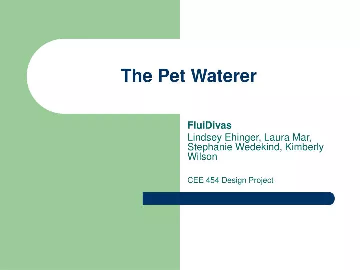 the pet waterer