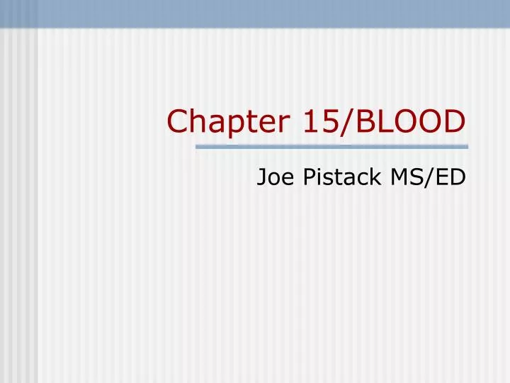 chapter 15 blood