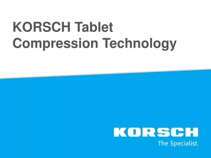 korsch tablet compression technology