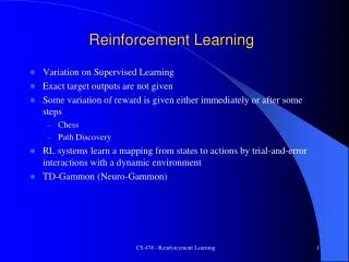 Reinforcement Learning