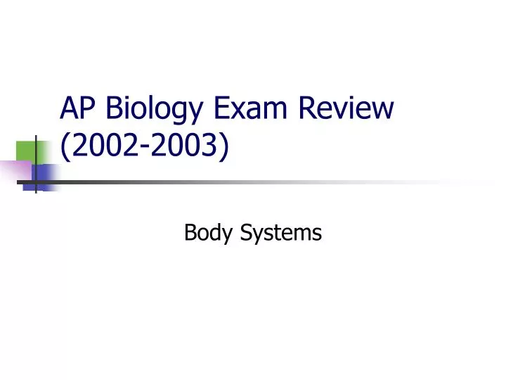 ap biology exam review 2002 2003