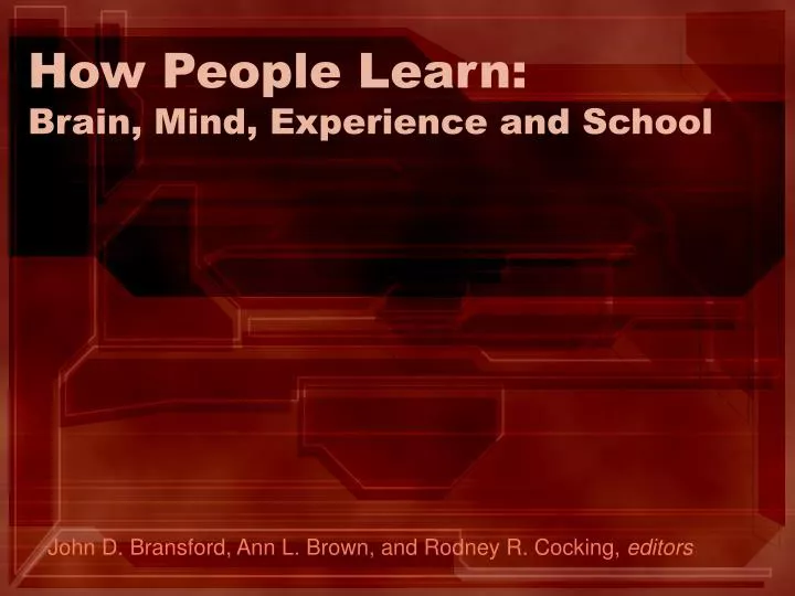 how people learn brain mind experience and school