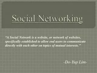 Social Networking