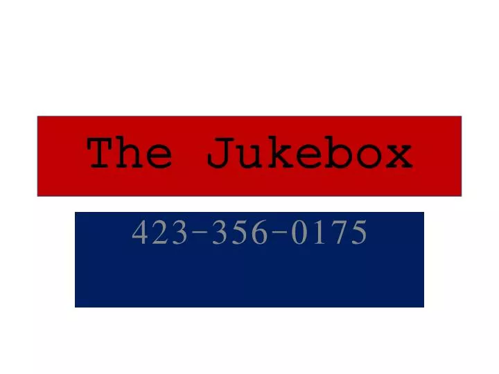 the jukebox